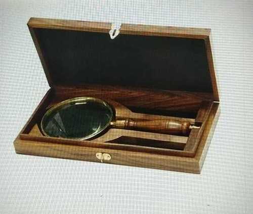 Wood 3 To 4 Inch Sizes Brass Magnifying Glass