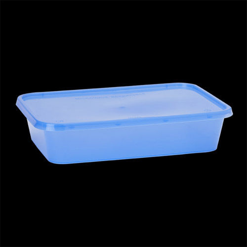 Blue Rectangle Plastic Container