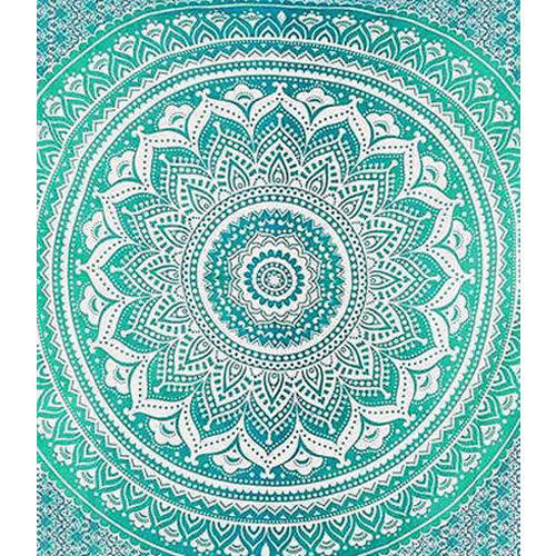 Green Decorative Mandala Wall Tapestry