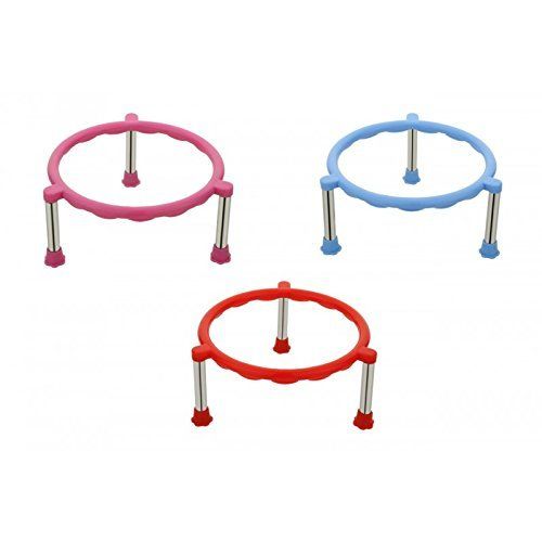 Red Blue Pink Green Single Ring Pot Stands With Stainless Steel Legs