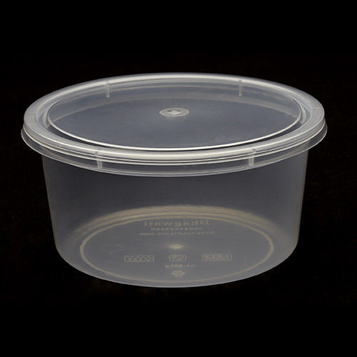 Transparent Plastic Round Container (400 ml)