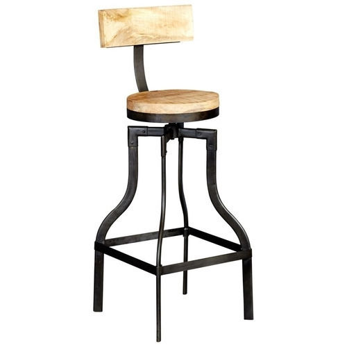 White Swingeing Industrial Iron Wooden Bar Chair