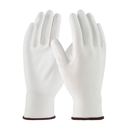 White Esd Copper Pu Top Fit Hand Gloves