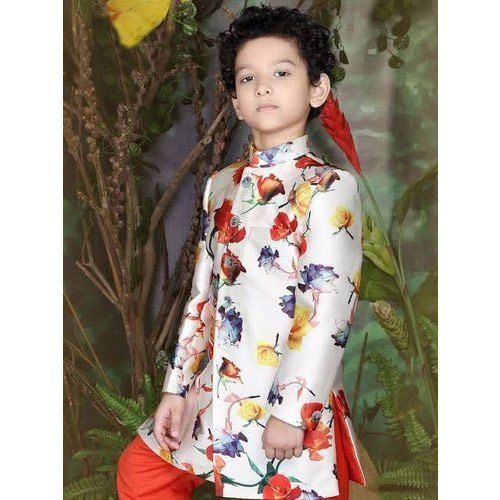 Kids Printed Jodhpuri Sherwani Age Group: 1-12 Years