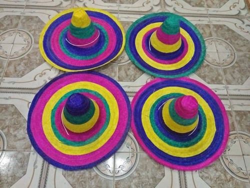 Colorful Mexican Straw Hat Design Type: Customized