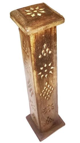 Golden Color Wooden Incense Holder