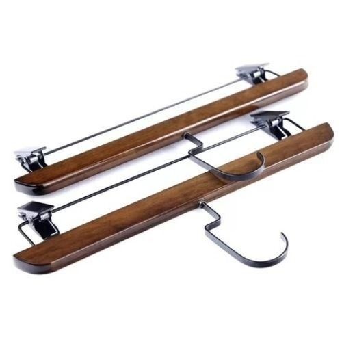 Garment Polished Wooden Clip Cloth Hanger