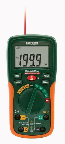 Yellow Ex210T Battery Operated Lightweight High-Efficiency True Rms Digital Multimeter