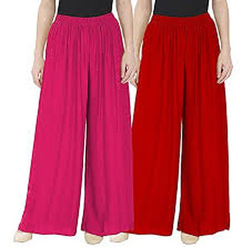 Indian Ladies Casual Wear Regular Fit Ankle Length Pink Plain