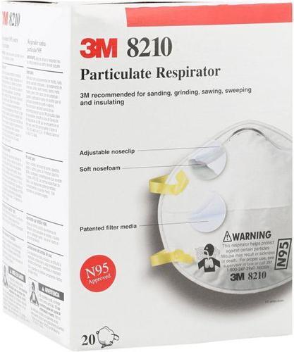3M Particulate Respirator 8210 N95 Face Mask Gender: Unisex