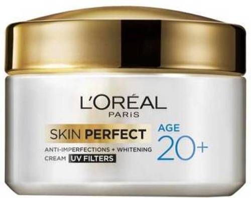 उपयोग करने के लिए सुरक्षित L'Oreal Paris Skin Perfect 20+ एंटी-इम्परफेक्शन+व्हाइटनिंग क्रीम