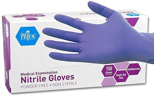 Medium Size Powder-Free Nitrile Exam Gloves