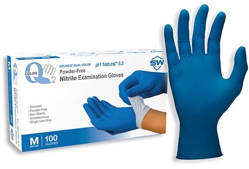 Plain Nitrile Disposable Latex Examination Gloves