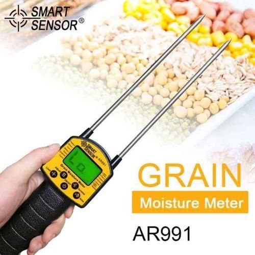 Erma Gm-40 - New Quality Portable Grain Moisture Meter | Moisture Range 5%-30%, Digital Display, Yellow Color, 1-year Warranty