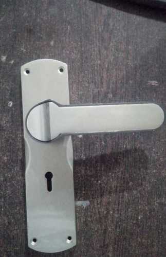 Silver Tone 70Mm Iron Mortise Door Handle With Lock