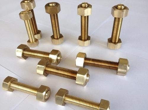 Pure Brass Metal Nut And Bolts Length: M10 To M30 Inch (In)