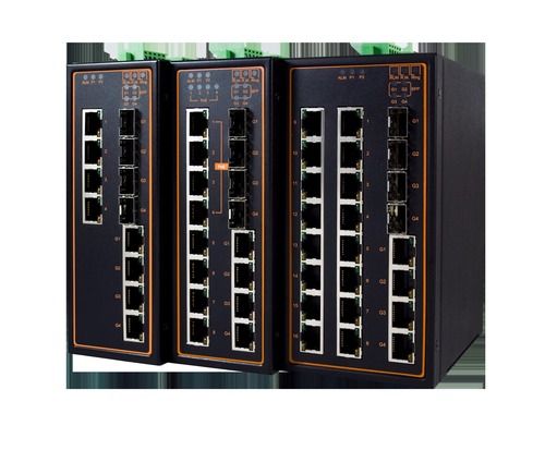 Black Atop Lan Capable Eh7508 8-Port Industrial Poe Managed Switches