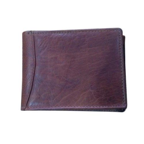 Brown Mens Cherry Red Genuine Leather Wallet