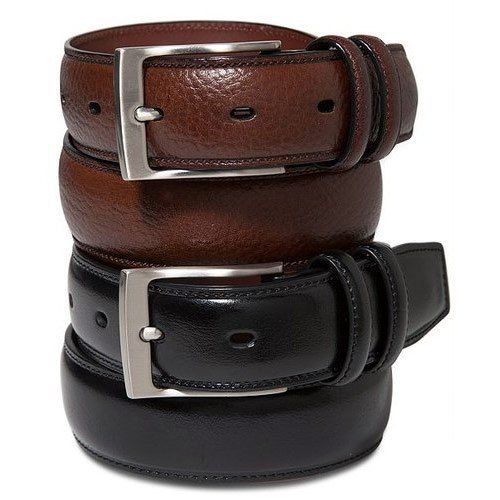 Steel Mens Formal Wear Buckle Leather Belt