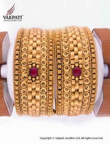 Golden 22K Antique Gold Kada