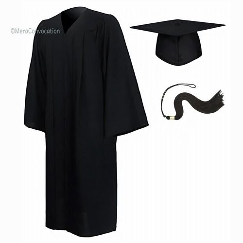 Black Polyester Graduation Gown And Cap Age Group: 15 To Adults