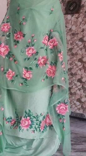 GEORGET SUIT/NEW DESIGN Team up with. Hand Paint+block paint awesome work  dupatta 2.5 GEORGET block + paint *rate 1449 free… | Instagram