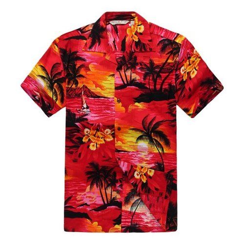 Half Sleeves Summer Hawaiian Casual Aloha Shirts Gender: Unisex