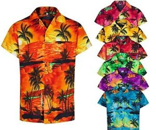 Half Sleeves Summer Hawaiian Casual Aloha Shirts Gender: Unisex