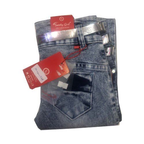 Blue Kids Girls Casual Wear Denim Jeans