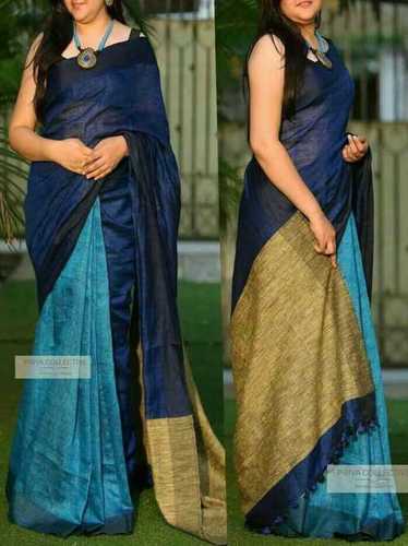 Mixed Fancy Bhagalpuri Linen Saree