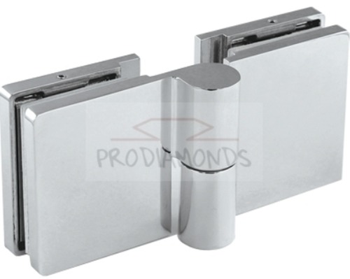 Rising Shower Door Hinge with Masking Plate Glass to Glass Left