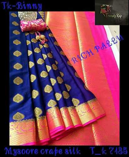 Pure Mysore binny crepe silk saree