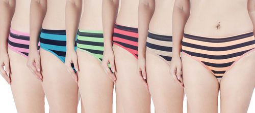 Women Striped Pattern Panties