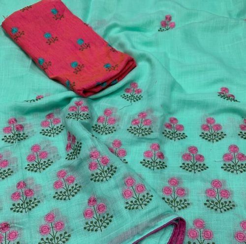 AK Liza Linen Embroidery Sarees