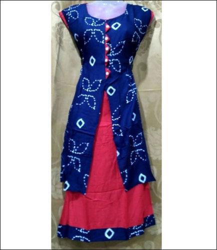 Blue Ladies Rayon Layer Kurti