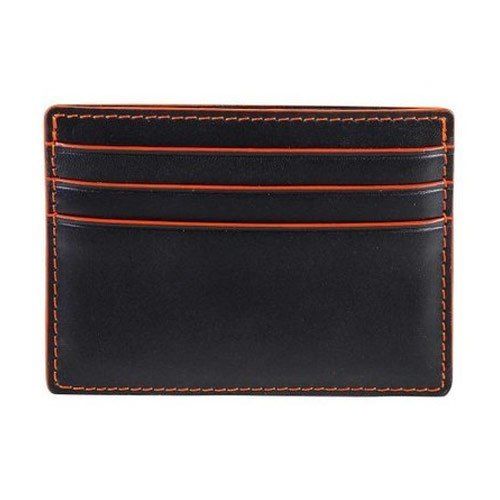 Black Leather Card Case Holders