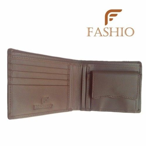 Brown Mens Foldable Leather Wallet