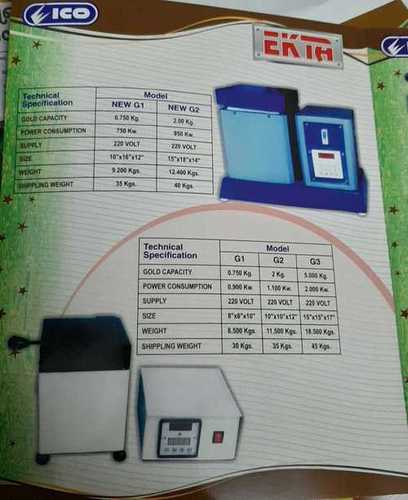  पोर्टेबल गोल्ड मेल्टिंग फर्नेस क्षमता: 2 किलोग्राम/घंटा