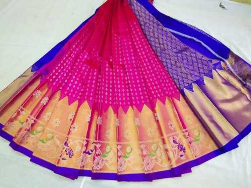 VIOLET CHIRALA SICO SAREE WITH BUTTA - Loomfolks