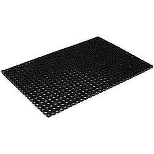 Black Rectangular Rubber Ring Hollow Floor Mats