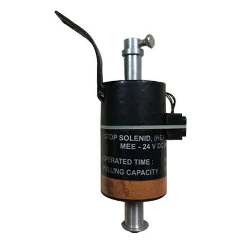 Round Shape Copper Solenoid Switch - 24V DC Electric Power Source 50-60 Hz | Premium Quality Long Lasting Black Finish