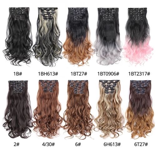 Black And Brown Synthetic Deep Wave Hair Extension