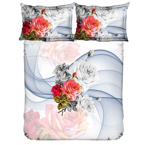 Floral Printed Cotton Double Bed Sheets 100-150