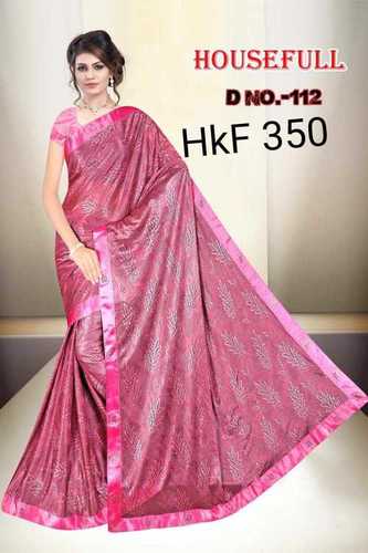 Party Wear Pink Fancy Border Saree