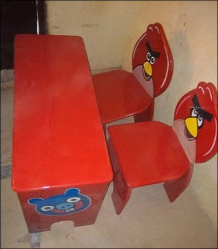 Light Weight Red Color Kids Table And Chair