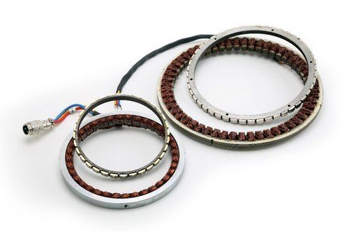 Silver And Red Water Resistant Frameless Torque Motor