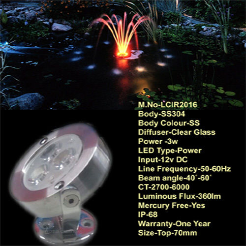 Vary Waterproof Colorful Fountain Lights