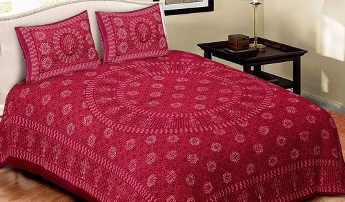 Dabu Print Cotton Bedsheet