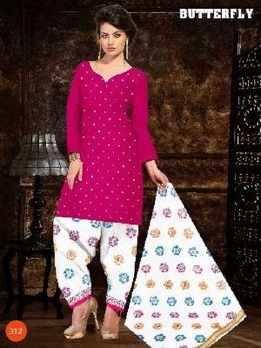 Various Colors Are Available Unstitched Ladies Cotton Suit Pieces