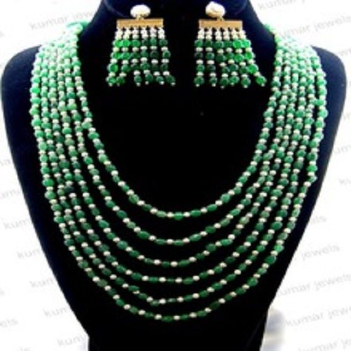 Crystal Green Stone Beaded Necklace Gender: Women'S